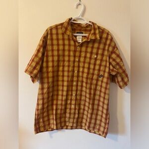 Mens Patagonia Puckerware Seersucker Shirt Large